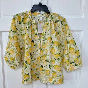 H & M Button Down Blouse Size M